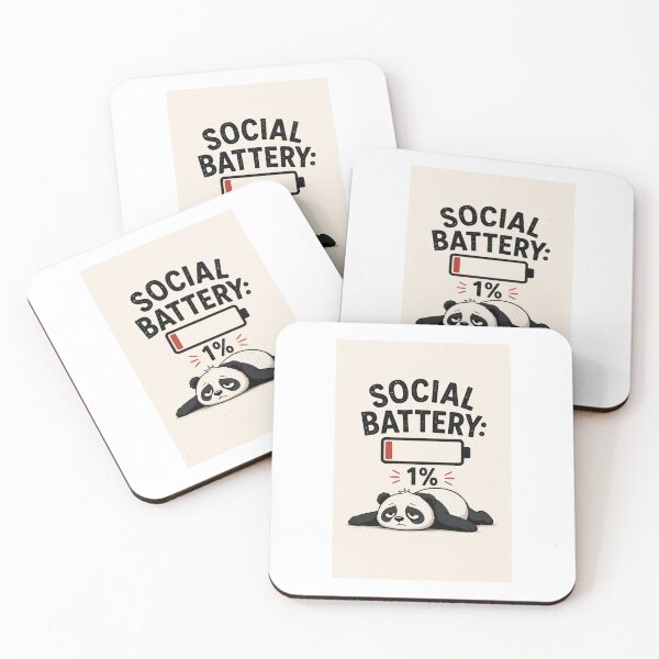 Artikelvorschau, Social Battery 1% entworfen und verkauft von Mindset_im_gepeack .