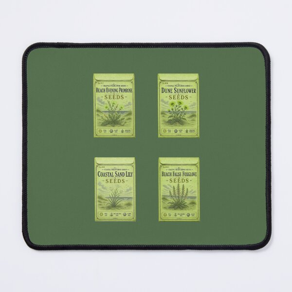 Item preview, Vintage Seed Packets PRINT ONLY NOT REAL- Coastal Wildflowers Series 017-020 - pastel lime color designed and sold by Beachy.