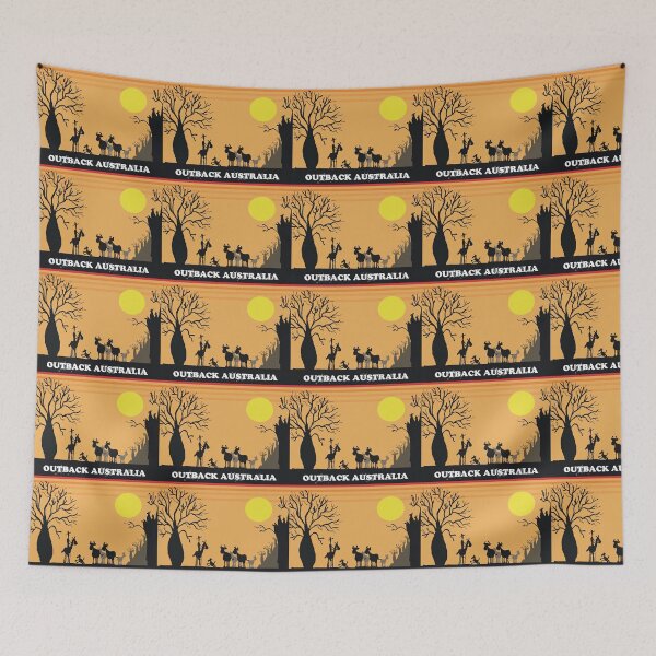 Item preview, Australian Outback Silhouette Stockman and Cattle designed and sold by Al Benge.