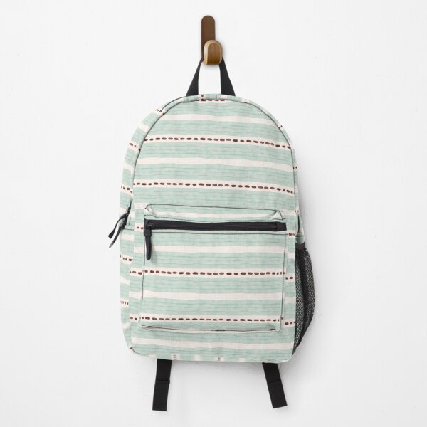 Item preview, Hand Drawn Aqua Watercolor Stripe with Brown Dotted Lines Seamless Pattern designed and sold by JoelmaQ.
