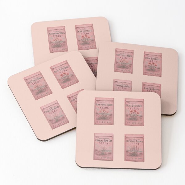 Item preview, Vintage Seed Packets PRINT ONLY NOT REAL- Coastal Wildflowers Series 017-020 - coastal pink color designed and sold by Beachy.
