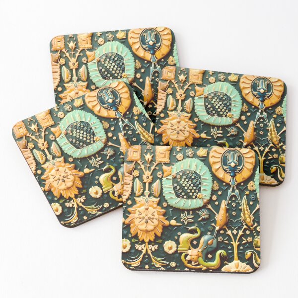 Item preview, Safavid Kerman Vase Carpet Fragment  designed and sold by Vicky Brago-Mitchell®.