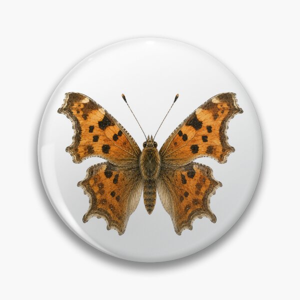 Item preview, Vintage Watercolor Comma Butterfly | Botanical Butterfly Illustration designed and sold by Ethereal-Rain.