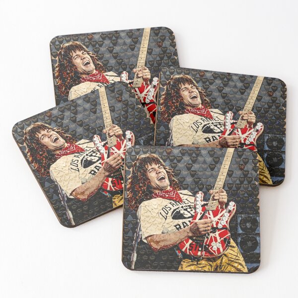 Item preview, Eddie Van Halen Guitar Pick Art designed and sold by POPARTLOGOTEES.