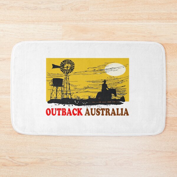 Item preview, Australian Outback silhouette stockman and windmill  designed and sold by Al Benge - NZ & Australian Art.