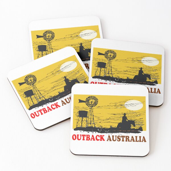 Item preview, Australian Outback silhouette stockman and windmill  designed and sold by Al Benge - NZ & Australian Art.