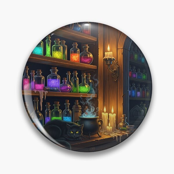 Item preview, Witch's Potion Shop & Black Cat designed and sold by Michaelragheb.