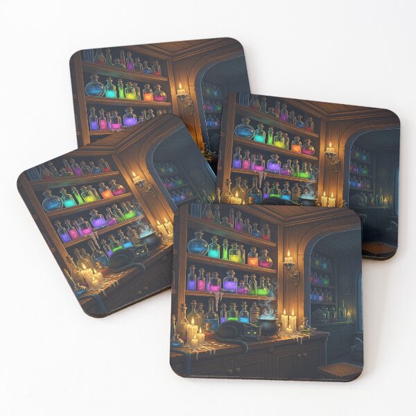 Item preview, Witch's Potion Shop & Black Cat designed and sold by Michaelragheb.