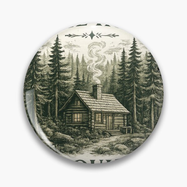 Item preview, Vintage Forest Cabin Nature Art designed and sold by JKDJ.