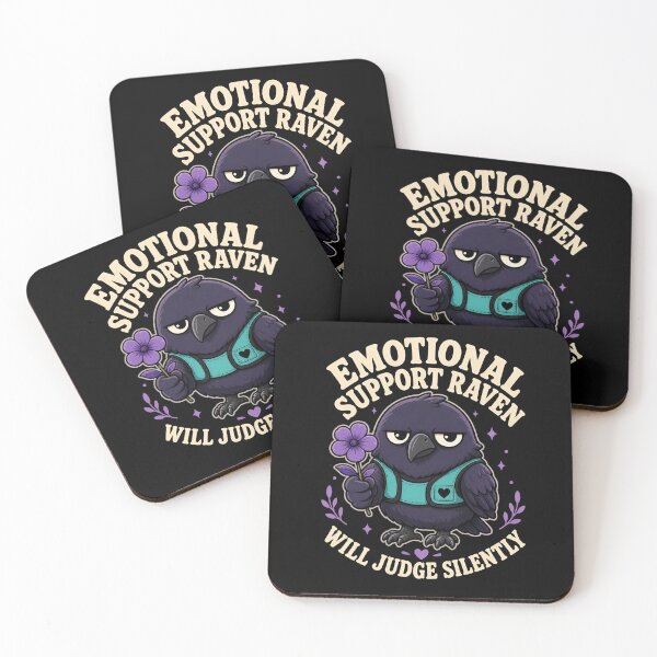 Item preview, Edgar Allan Poe Emotional Support Raven designed and sold by Fenay Designs.