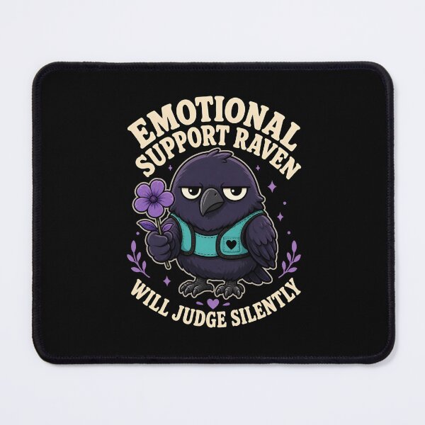 Item preview, Edgar Allan Poe Emotional Support Raven designed and sold by Fenay Designs.