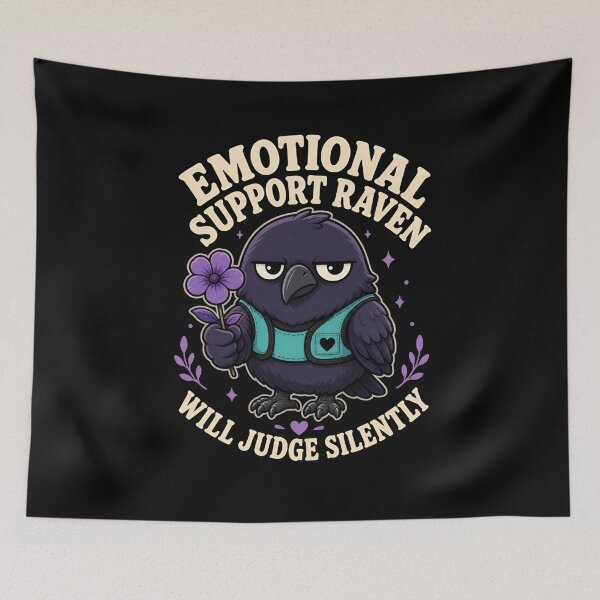 Item preview, Edgar Allan Poe Emotional Support Raven designed and sold by Fenay Designs.
