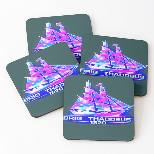 Item preview, Cyberpunk Brig Thaddeus 1820 - Holographic Glitch Ship designed and sold by A E S T H E T A T A G.