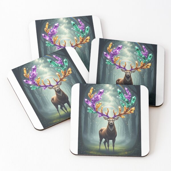Item preview, Deer with Crystal Antlers & Rainbow designed and sold by Michaelragheb.