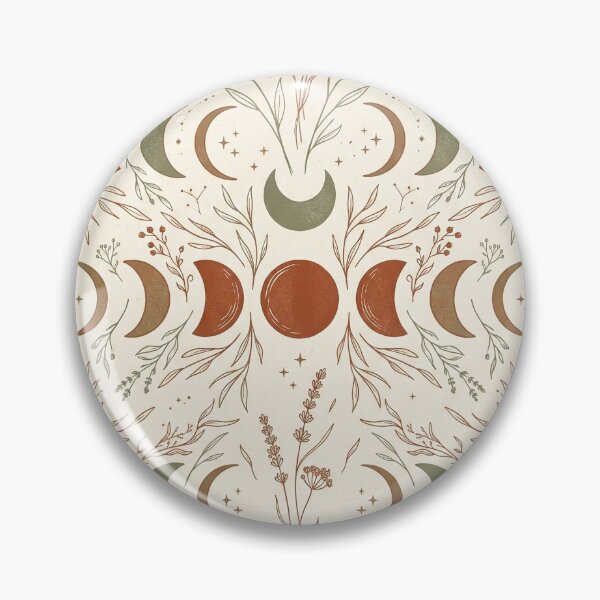 Item preview, Terracotta Botanical Lunar Mandala designed and sold by SolangeCelestial.