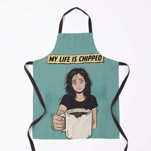 Item preview, My Life Is Chipped Minimalist Comic Poster designed and sold by DuckOddity.