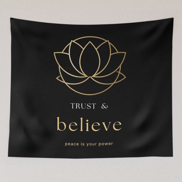 Item preview, Trust & Believe Inspirational Lotus Quote designed and sold by Hayir Design.