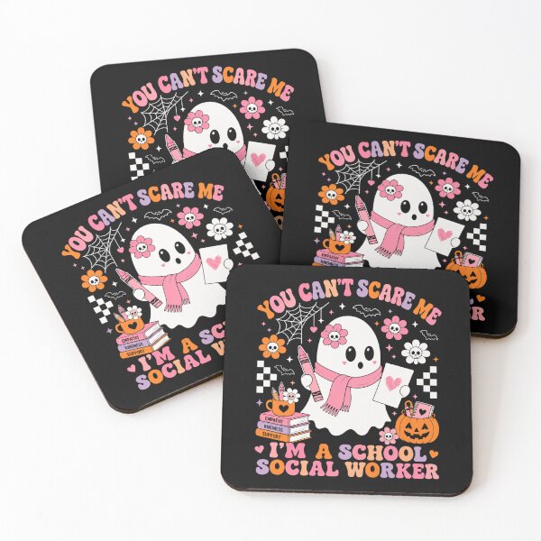 Item preview, You Can't Scare Me I'm a School Social Worker Halloween T-Shirt | Funny Counselor Spooky Graphic Gift designed and sold by Trendably.