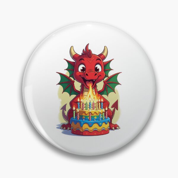 Item preview, A Cute Dragon Blowig Out Candles On A Birthday Cake designed and sold by thetshirtworks.
