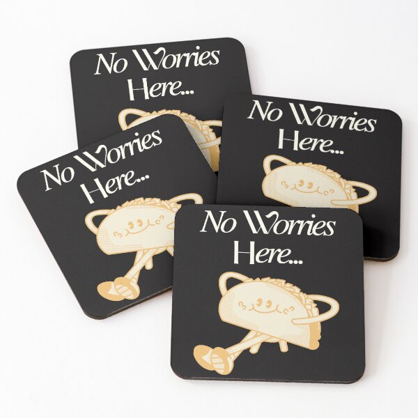 Item preview, No Worries Here Cute Taco Funny Food Design. Cute Smiling Taco No Worries designed and sold by laughterforall.