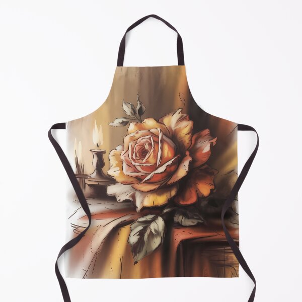 Item preview, Vintage Rose by Candlelight Warm Oil Painting designed and sold by SellingWSarah17.