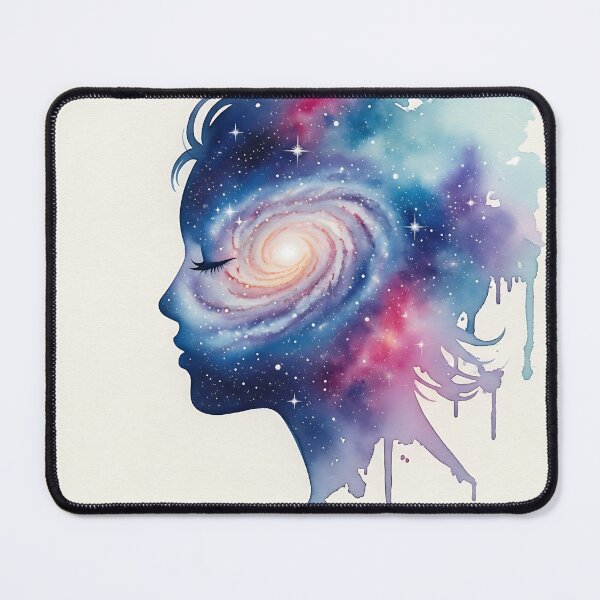 Item preview, Galaxy Watercolor Woman Silhouette designed and sold by Michaelragheb.