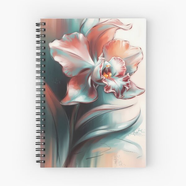Item preview, Blooming Orchid Modern Coral and Teal Painting designed and sold by SellingWSarah17.