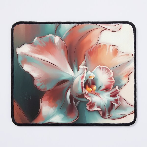 Item preview, Blooming Orchid Modern Coral and Teal Painting designed and sold by SellingWSarah17.