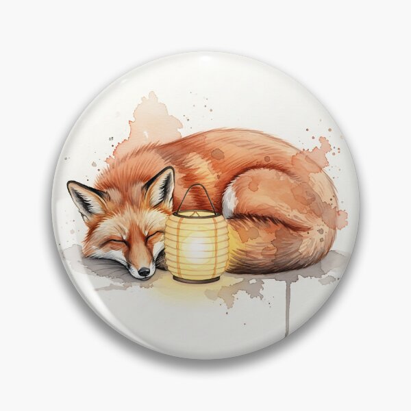 Item preview, Sleeping Fox with Paper Lantern designed and sold by Michaelragheb.