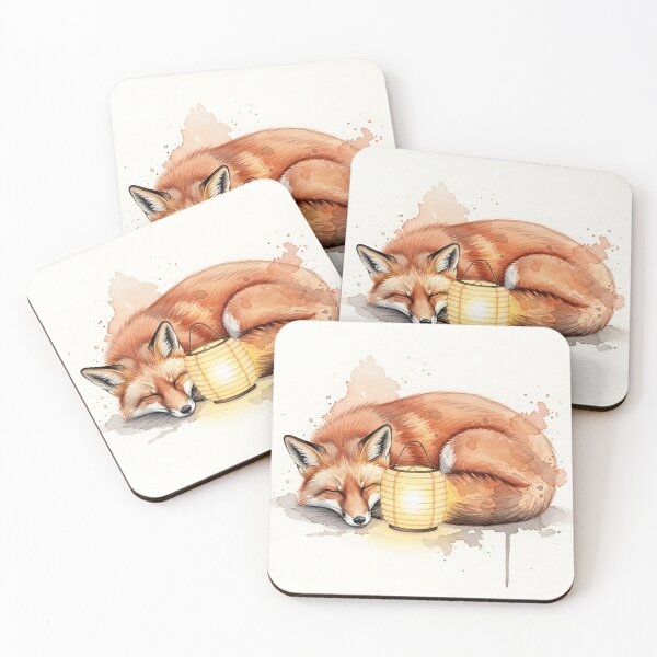 Item preview, Sleeping Fox with Paper Lantern designed and sold by Michaelragheb.