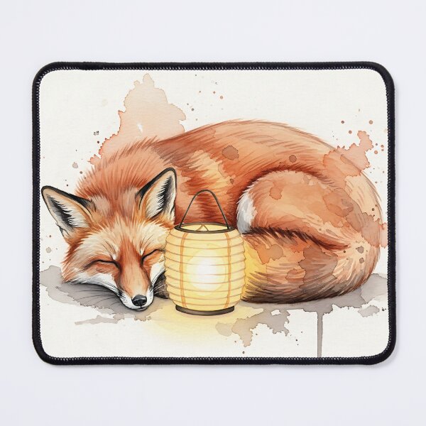 Item preview, Sleeping Fox with Paper Lantern designed and sold by Michaelragheb.
