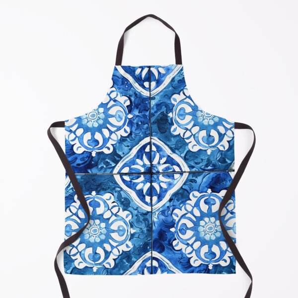 Item preview, Mediterranean Vintage Tile-Inspired Blue And White Pattern designed and sold by DEC02.