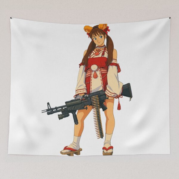 Item preview, Shrine Maiden Tactical Girl | Anime Military Mashup Fan Art | Classic Western Animation Style designed and sold by  Hollow Moon Studios..