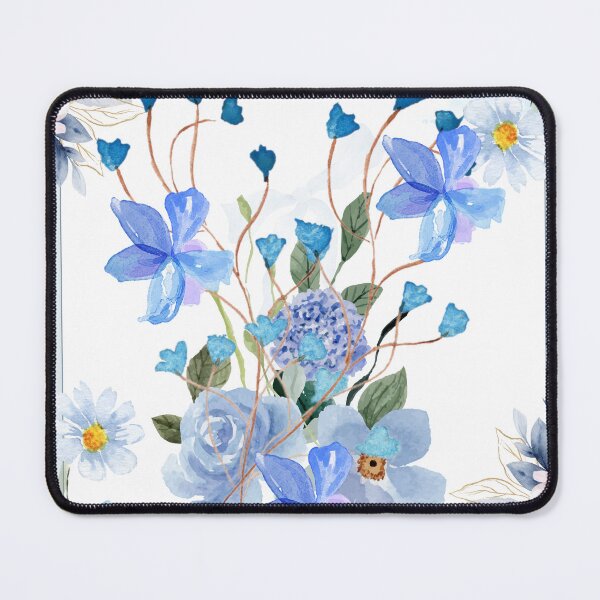 Item preview, Blue Watercolor Wildflower Bouquet Floral Frame Design designed and sold by Extremeallie.