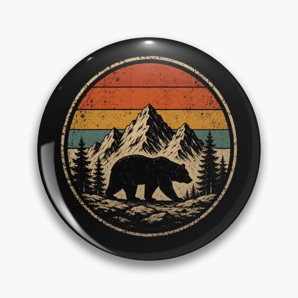 Item preview, Vintage Bear Mountain Wilderness Adventure Retro Nature  designed and sold by Moizento.