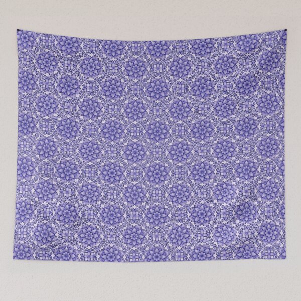 Item preview, Indigo Blue Floral Mandala Seamless Pattern designed and sold by WillCraftx.
