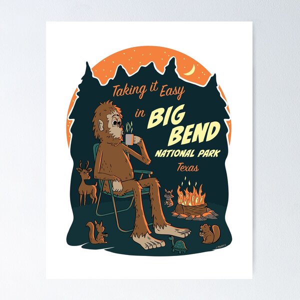 Item preview, Taking It Easy at Big Bend National Park Bigfoot designed and sold by John Morris Illustration.