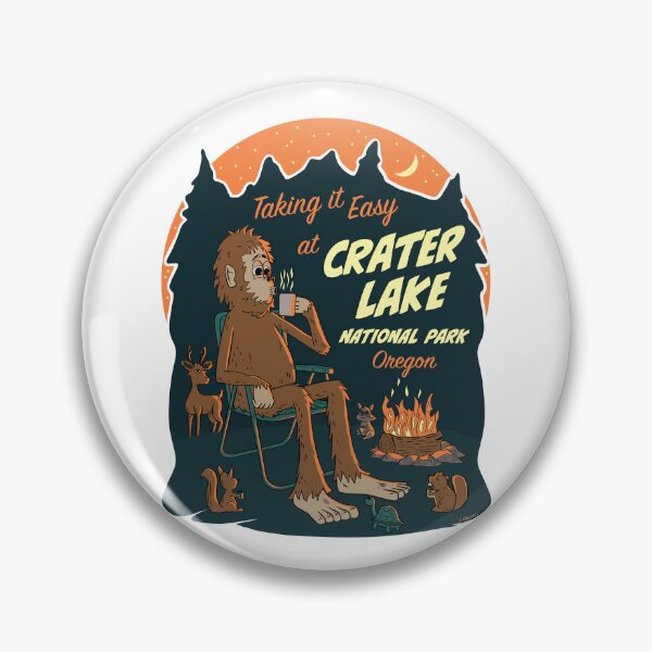 Item preview, Taking It Easy at Crater Lake National Park Bigfoot designed and sold by John Morris Illustration.