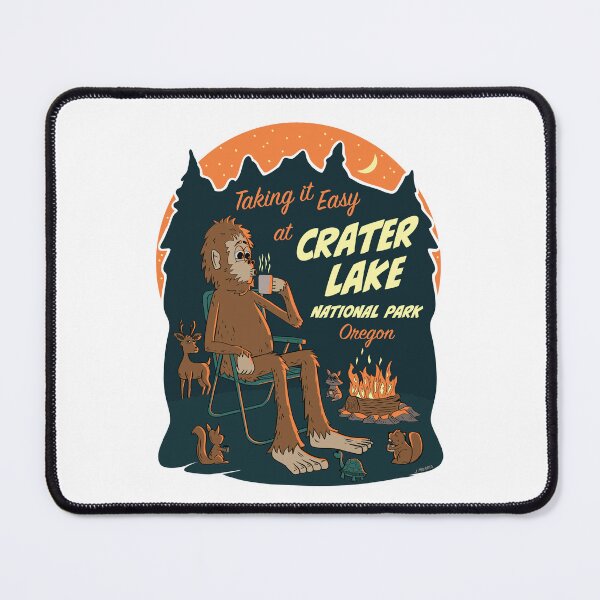 Item preview, Taking It Easy at Crater Lake National Park Bigfoot designed and sold by John Morris Illustration.