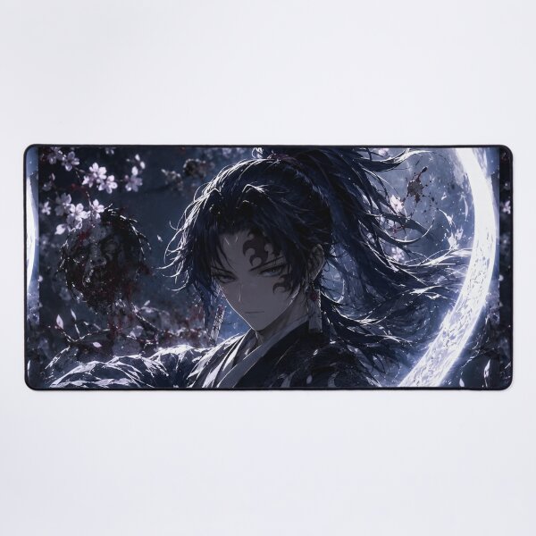 Item preview, Moonlit Shadow Samurai – Dark Fantasy Katana Warrior | Japanese Anime Style Art Print designed and sold by Dyan4.