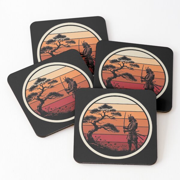Item preview, Japanese Art Samurai Retro Sunset Warrior Men Women Kids T-Shirt | Vintage Japan Graphic Gift designed and sold by Trendably.