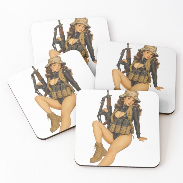 Item preview, Tactical Pin Up Girl | Vintage Military Inspired Original Illustration designed and sold by Cosplayvintage.