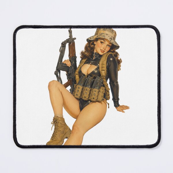 Item preview, Tactical Pin Up Girl | Vintage Military Inspired Original Illustration designed and sold by Cosplayvintage.