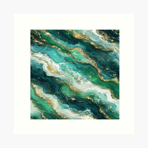 Item preview, Celestial Ocean Teal Diagonal Design designed and sold by Inkworksbyshery.