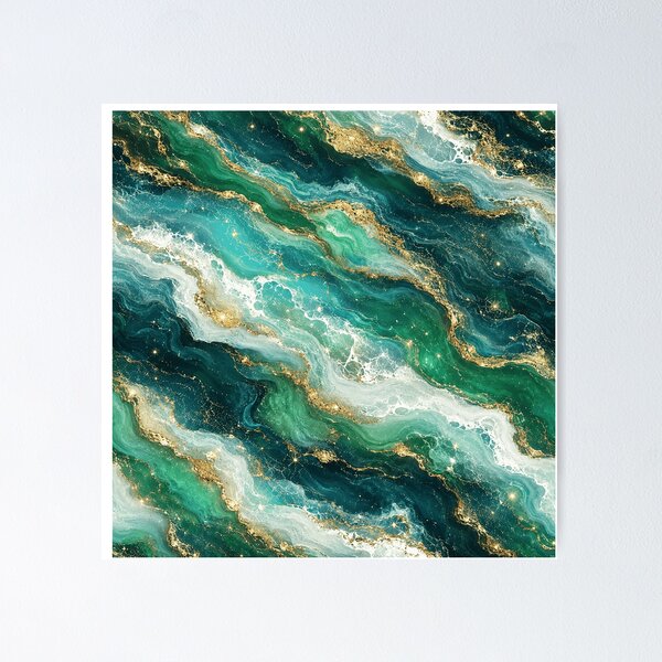 Item preview, Celestial Ocean Teal Diagonal Design designed and sold by Inkworksbyshery.
