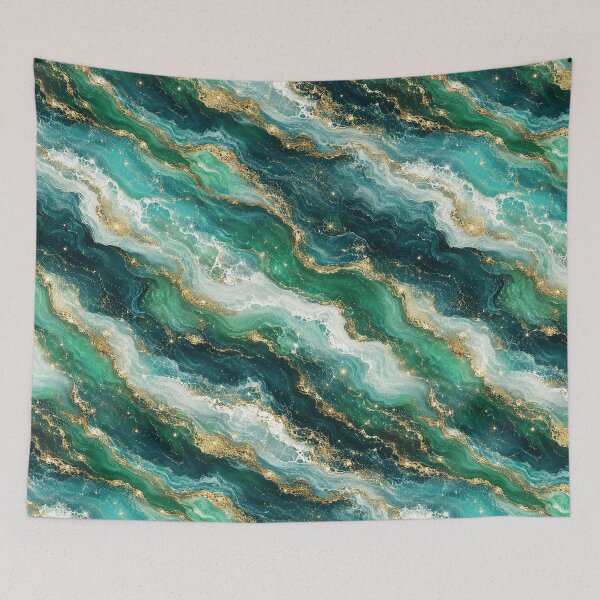 Item preview, Celestial Ocean Teal Diagonal Design designed and sold by Inkworksbyshery.