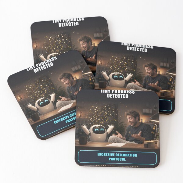 Item preview, Tiny Progress Detected — Excessive Celebration Protocol designed and sold by Valmere-Punk.