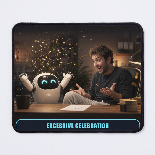 Item preview, Tiny Progress Detected — Excessive Celebration Protocol designed and sold by Valmere-Punk.