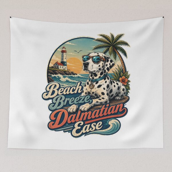 Item preview, Beach Breeze Dalmatian Ease Coastal Dog Lover designed and sold by LiftyGifts.