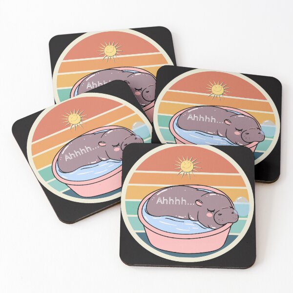 Item preview, Cute Pygmy Hippo Cooling Off Funny Summer Design. Cute Pygmy Hippo Cooling Off designed and sold by laughterforall.